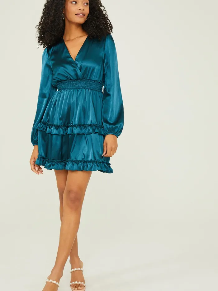 Women Altar039d State Casual Mckenna Satin Dress Hunter