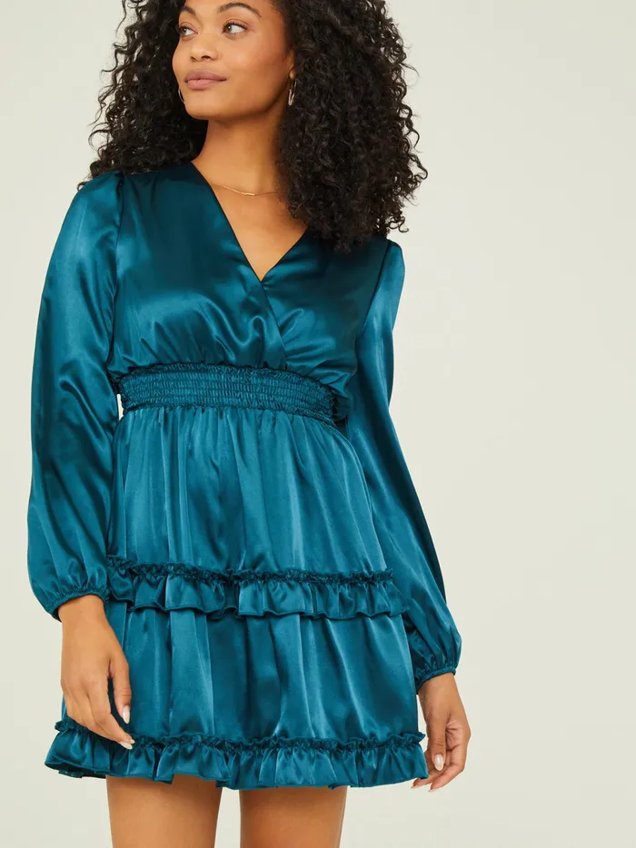 Women Altar039d State Casual Mckenna Satin Dress Hunter
