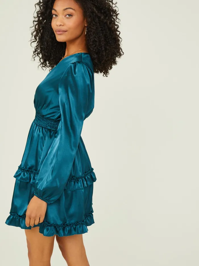 Women Altar039d State Casual Mckenna Satin Dress Hunter