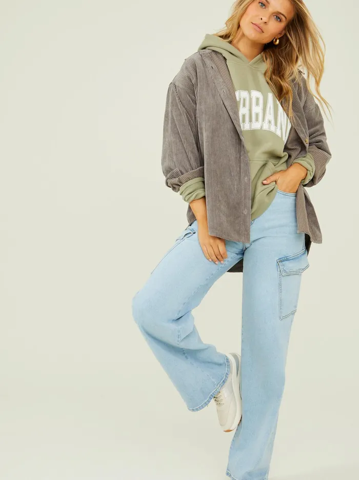 Women Altar039d State Graphics Outer Banks Oversized Hoodie Vetiver