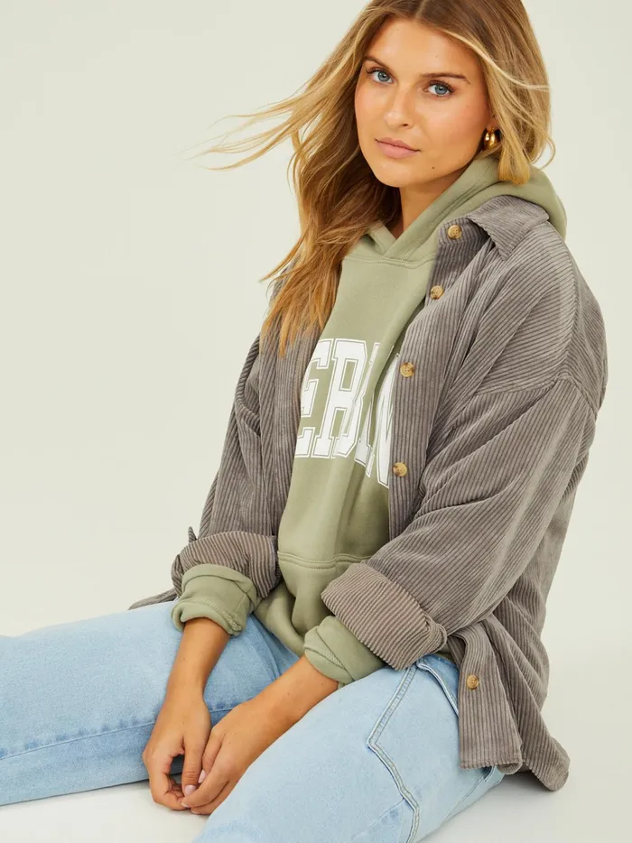 Women Altar039d State Graphics Outer Banks Oversized Hoodie Vetiver