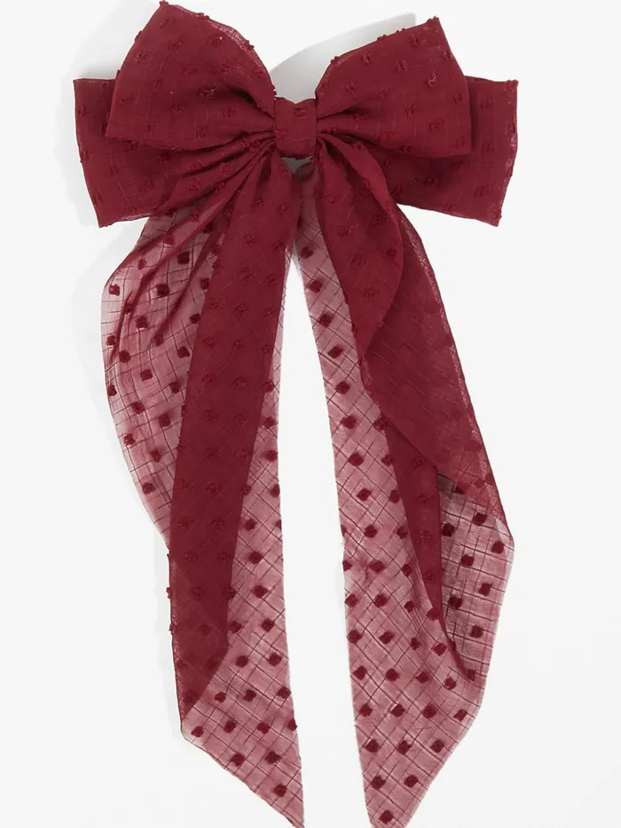 Women Altar039d State Hair Accessories Dotted Hair Bow Wine