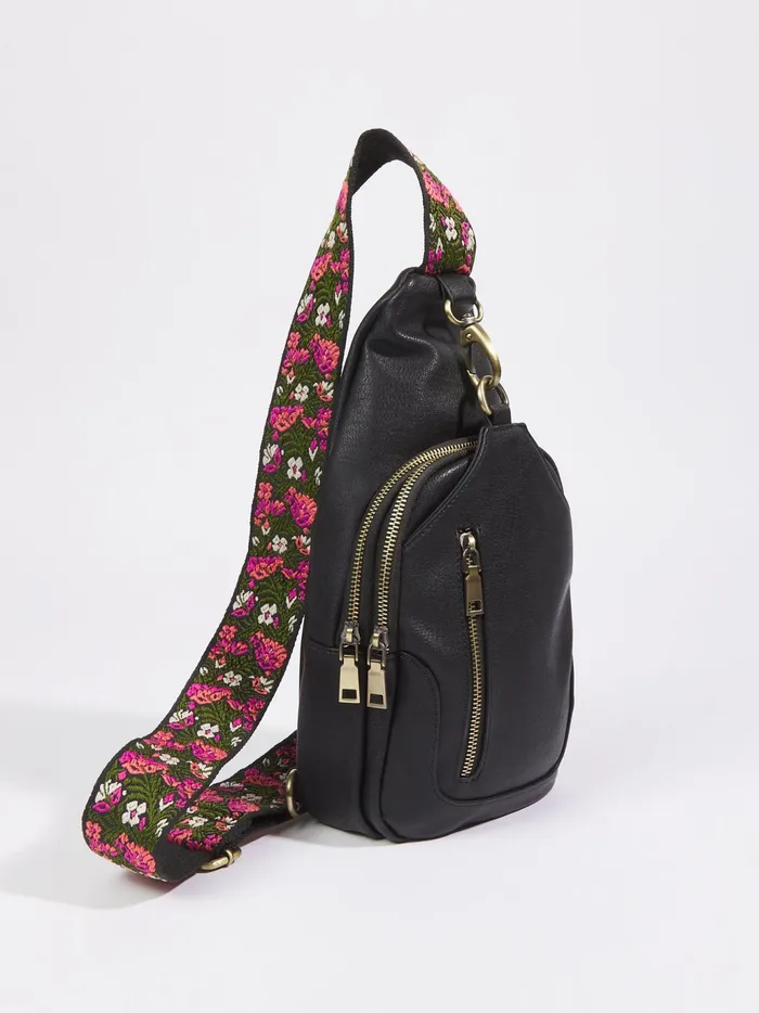 Women Altar039d State Handbags Maisie Guitar Strap Sling Bag Black