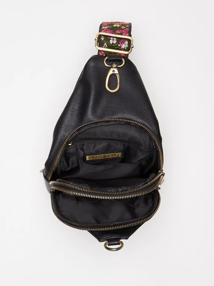 Women Altar039d State Handbags Maisie Guitar Strap Sling Bag Black