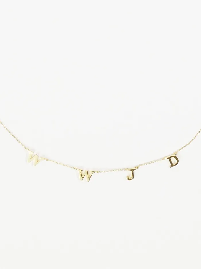 Women Altar039d State Jewelry 18k Gold Wwjd Charm Necklace 18kgold