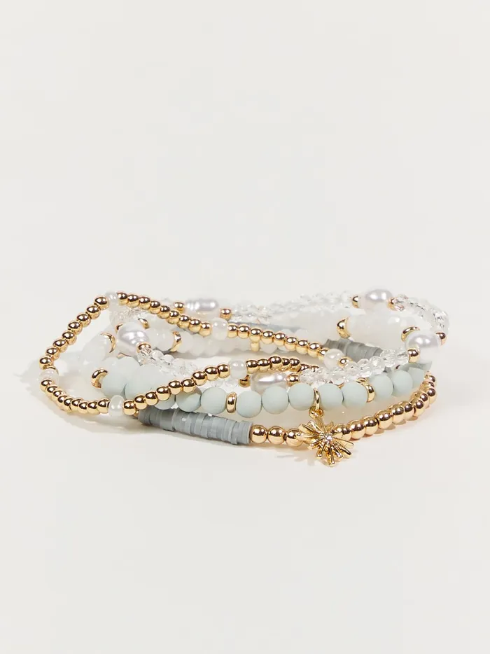 Women Altar039d State Jewelry Celestial Charm Bracelet Set Lightgrey