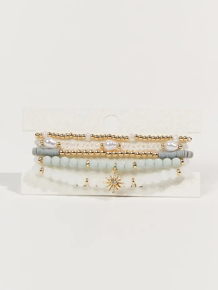 Women Altar039d State Jewelry Celestial Charm Bracelet Set Lightgrey