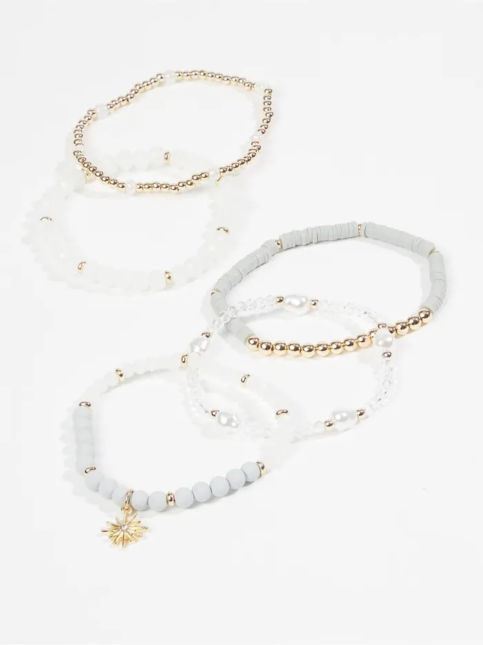 Women Altar039d State Jewelry Celestial Charm Bracelet Set Lightgrey