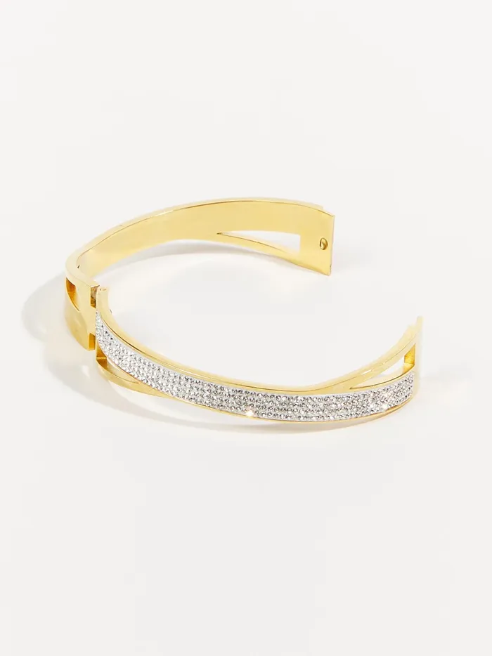 Women Altar039d State Jewelry Criss Cross Glitz Bracelet Gold
