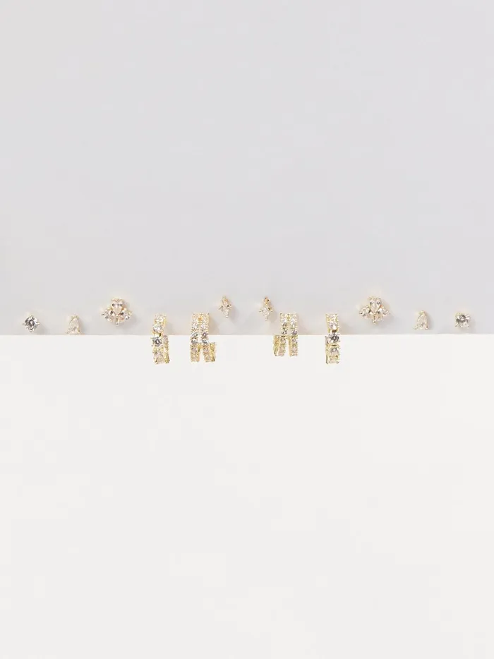 Women Altar039d State Jewelry Glitz Earring 6 Pack Gold