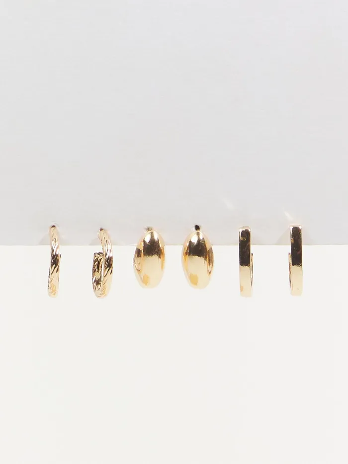 Women Altar039d State Jewelry Gold Drop Hoop Earring Pack Gold