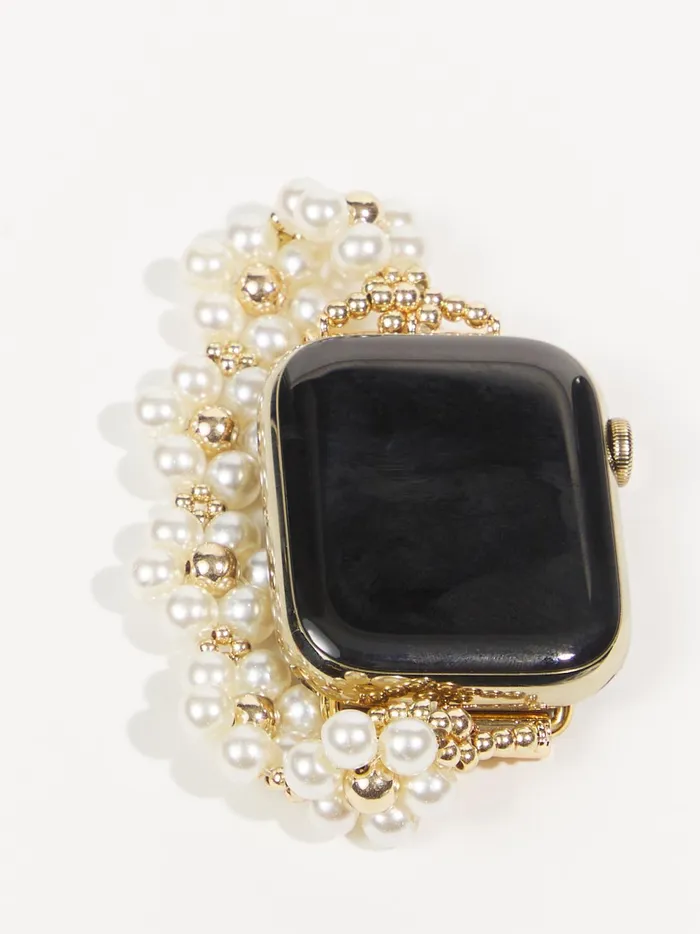 Women Altar039d State Jewelry Pearl Flower Watch Band Goldpearl