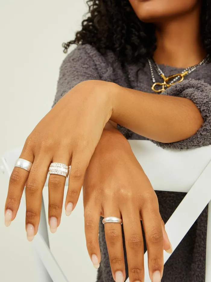 Women Altar039d State Jewelry Silver Statement Ring Trio Wornsilver