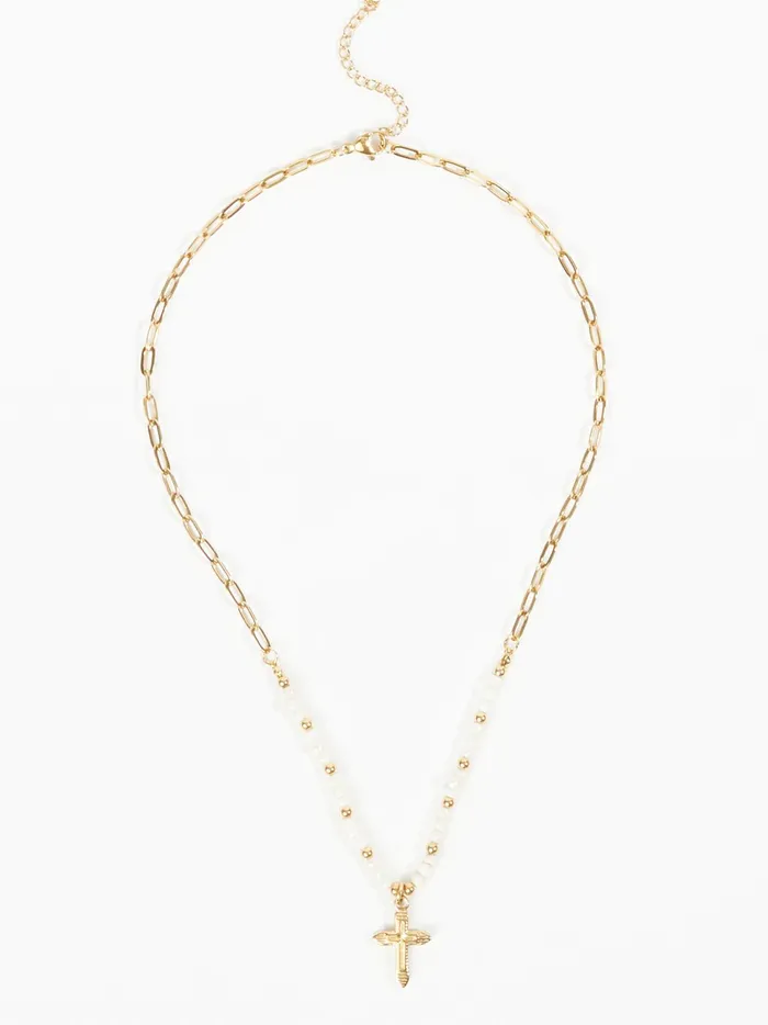 Women Altar039d State Jewelry Stainless Steel Dainty Cross Necklace Gold