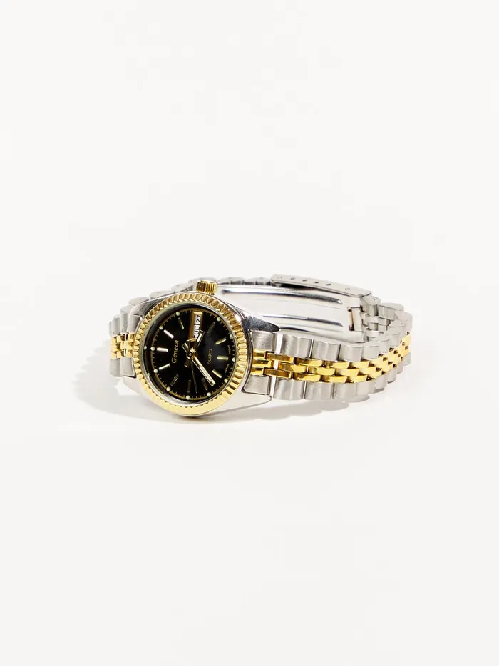 Women Altar039d State Jewelry Stainless Steel Round Face Link Watch Silvergold