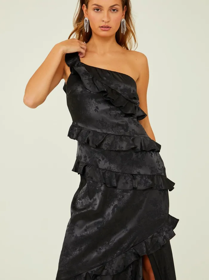 Women Altar039d State Maxi Midi Fallon OneShoulder Maxi Dress Black