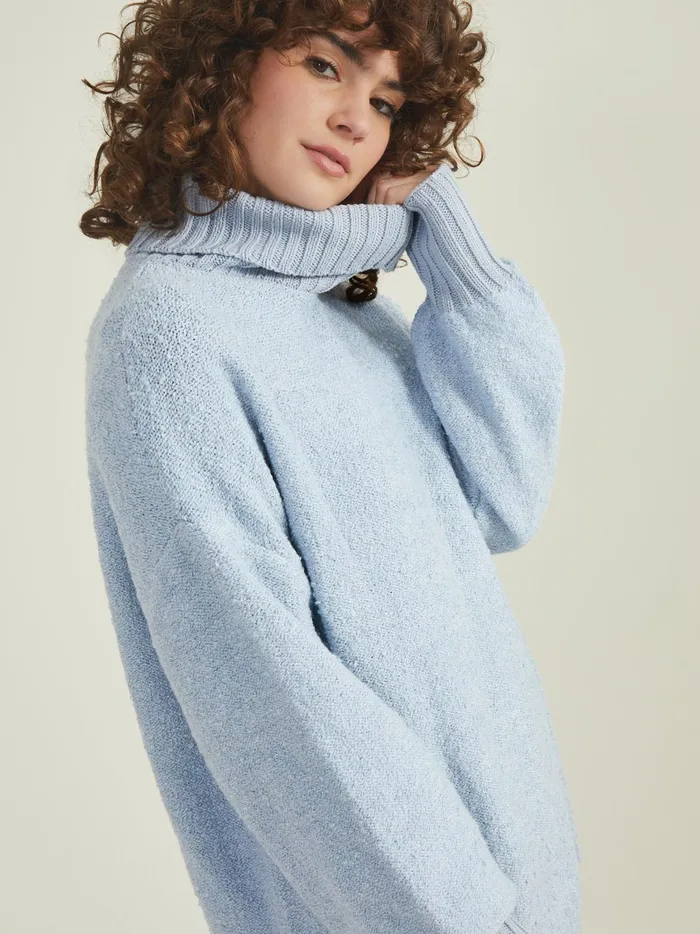 Women Altar039d State Pullovers Billie Boucle Turtleneck Sweater Zenblue