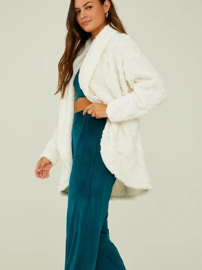 Women Altar039d State Sleep Lounge Alena Cable Fur Cardigan Bone
