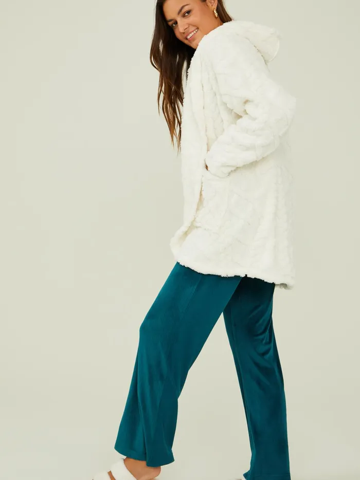 Women Altar039d State Sleep Lounge Alena Cable Fur Cardigan Bone