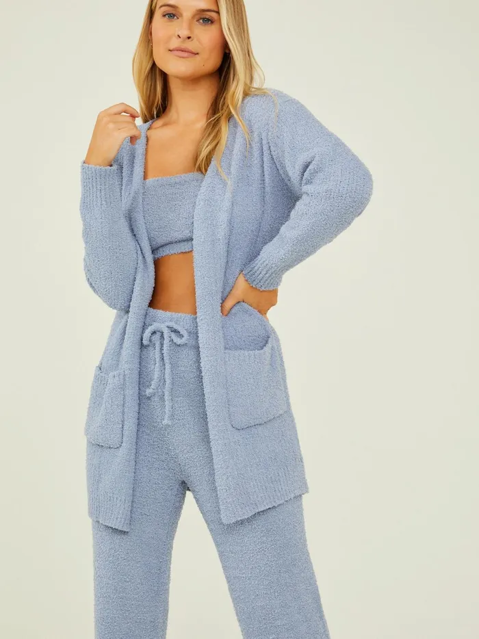 Women Altar039d State Sleep Lounge Harper Fuzzy Cardigan Zenblue