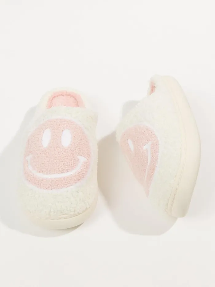 Women Altar039d State Slippers Smiley Face Cozy Slippers Blush