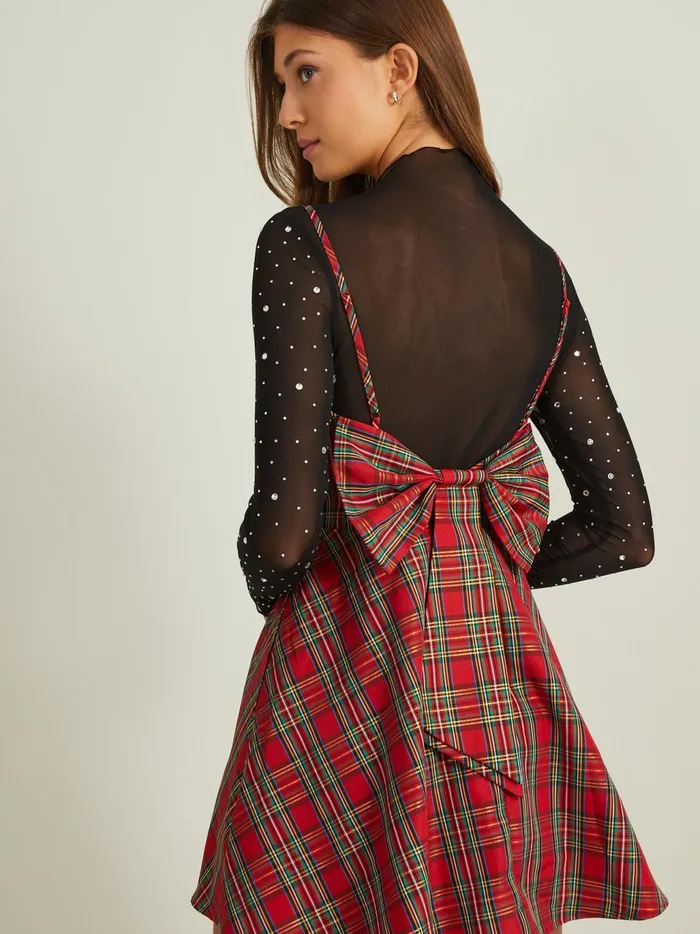 Women Altar039d State Special Occasion Festive Christmas Plaid Dress Red