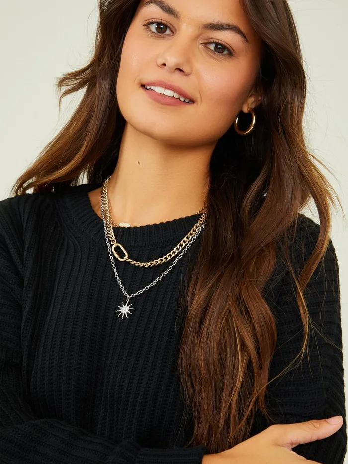 Women Altar039d State Sweaters Bella Cropped Sweater Black