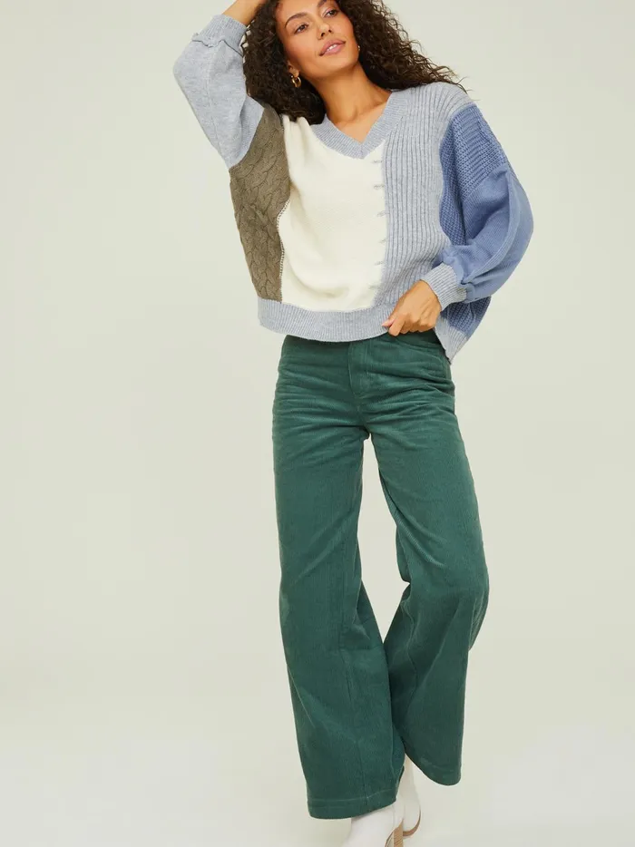 Women Altar039d State Sweaters Geneva Colorblock Sweater Greyblue