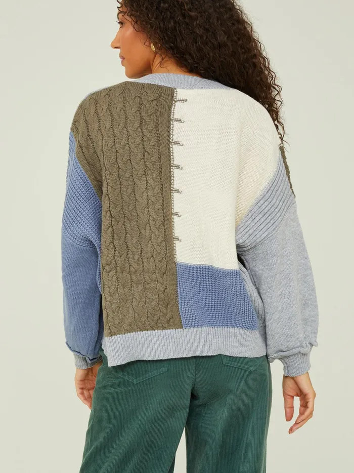 Women Altar039d State Sweaters Geneva Colorblock Sweater Greyblue