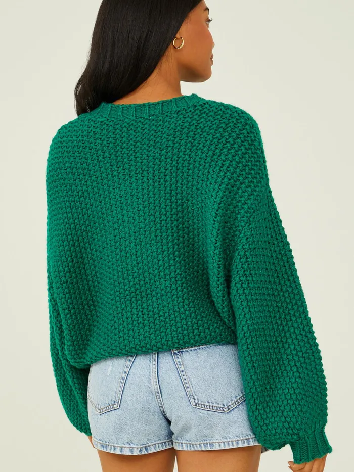 Women Altar039d State Sweaters Imogen Chunky Tunic Sweater Kellygreen