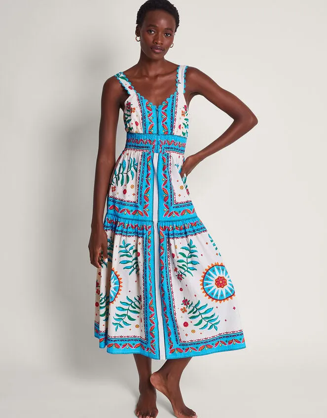 Women Anya Border Print Dress Ivory Monsoon Dresses