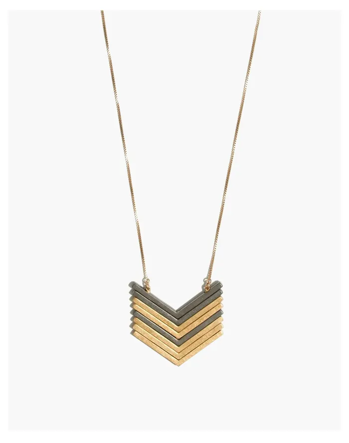 Women Arrowstack Necklace Vintage Gold Madewell Necklaces