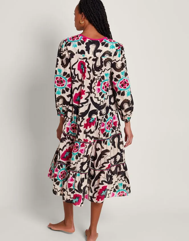 Women Avelle Print Kaftan Black Monsoon Dresses