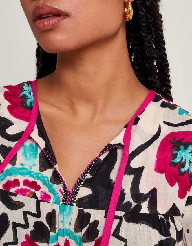 Women Avelle Print Kaftan Black Monsoon Dresses