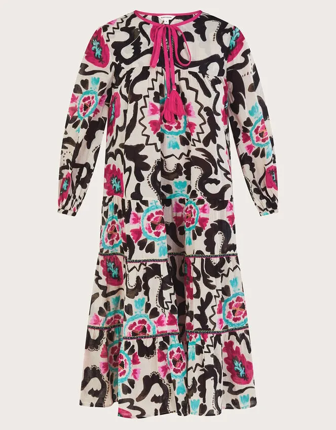 Women Avelle Print Kaftan Black Monsoon Dresses