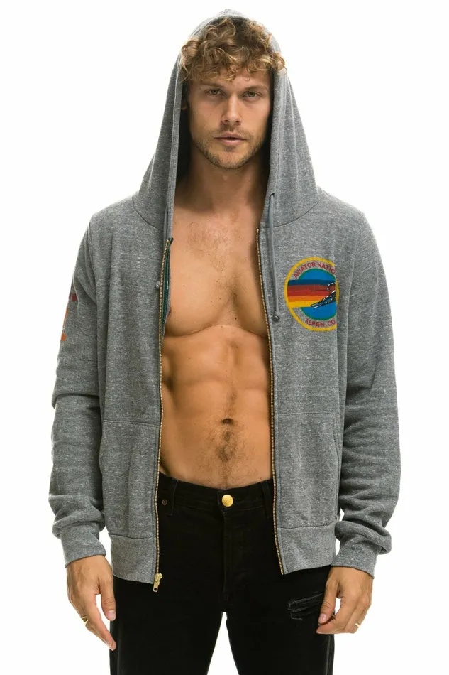 Women AVIATOR NATION ASPEN HOODIE 8211 HEATHER GREY Aviator Nation Hoodies Women AVIATOR NATION ASPEN HOODIE 8211 HEATHER GREY Aviator Nation Hoodies