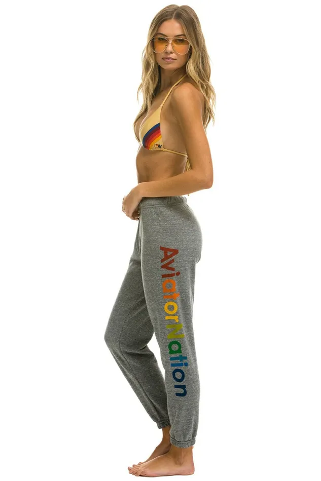 Women AVIATOR NATION AUSTIN SWEATPANTS 8211 HEATHER GREY Aviator Nation Sweatpants Women AVIATOR NATION AUSTIN SWEATPANTS 8211 HEATHER GREY Aviator Nation Sweatpants
