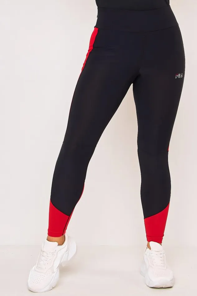Women Balack Red Gym Trousers Brentiny Paris Leggings