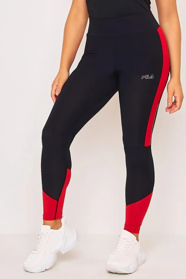 Women Balack Red Gym Trousers Brentiny Paris Leggings