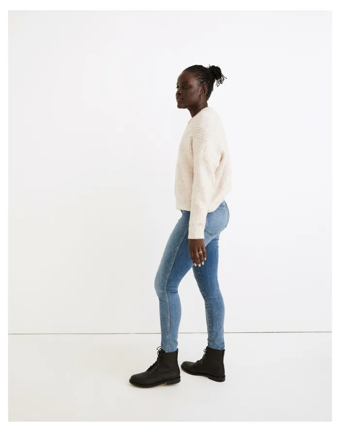 Women Belfiore Ribbed Pullover Sweater Heather Chalk Madewell Sweaters Women Belfiore Ribbed Pullover Sweater Heather Chalk Madewell Sweaters