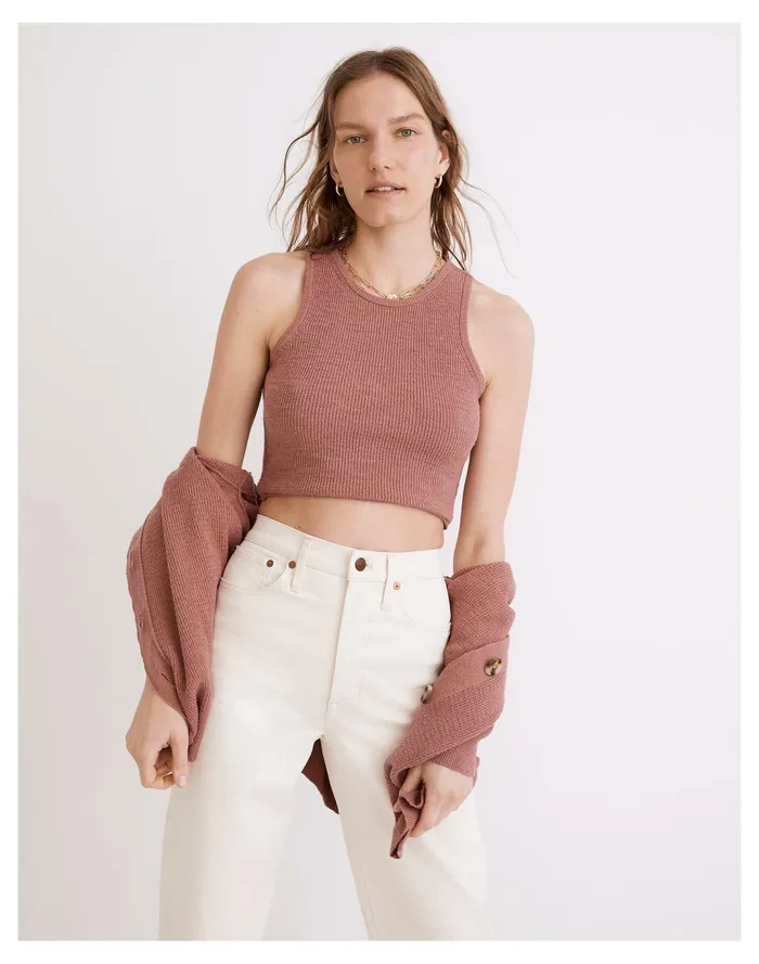 Women Birchmoor Sweater Tank Heather Jam Madewell Sweaters