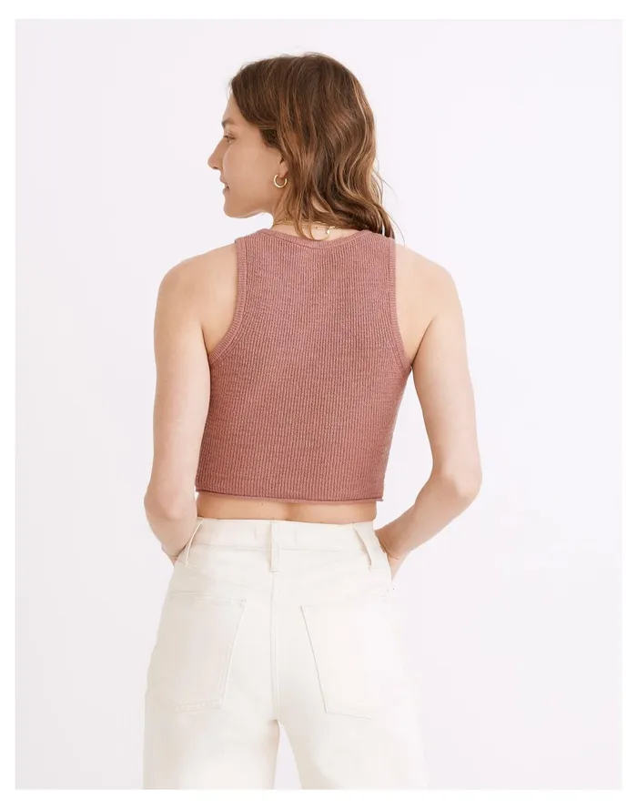 Women Birchmoor Sweater Tank Heather Jam Madewell Sweaters Women Birchmoor Sweater Tank Heather Jam Madewell Sweaters