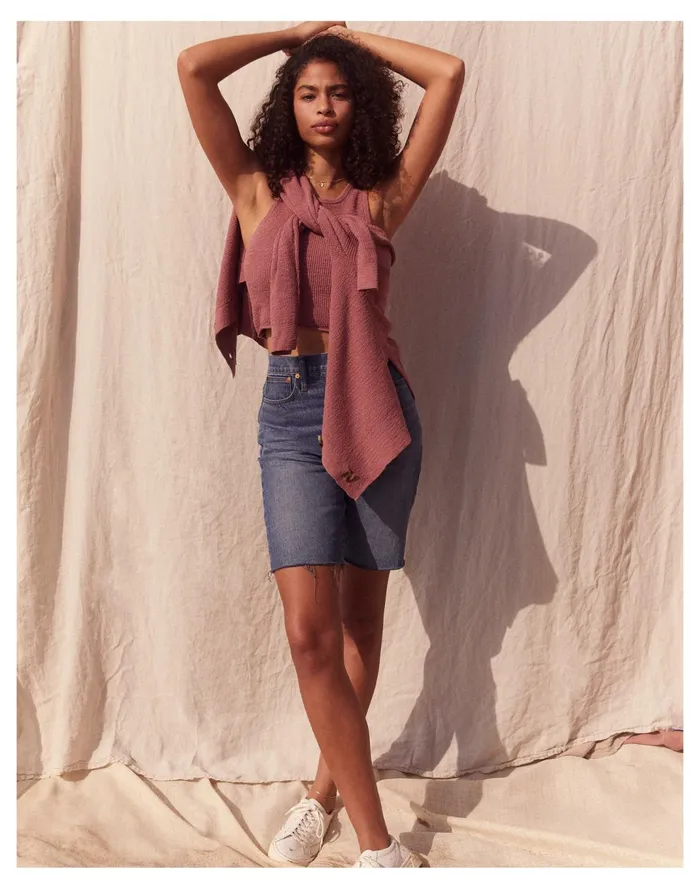 Women Birchmoor Sweater Tank Heather Jam Madewell Sweaters Women Birchmoor Sweater Tank Heather Jam Madewell Sweaters