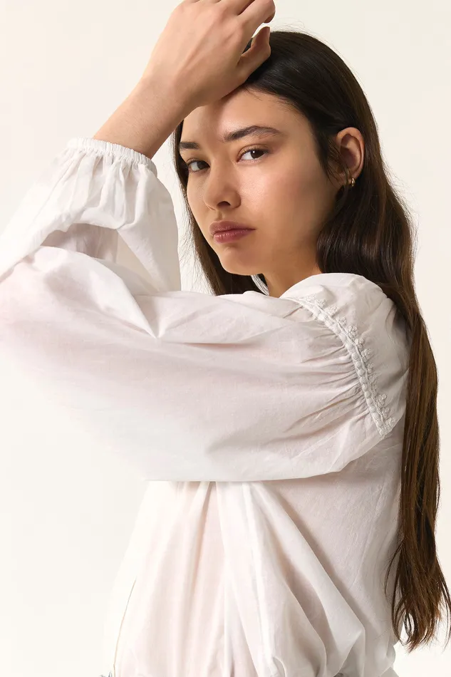 Women Blouse Renee Ecru Blouse Coton cru Des Petits Hauts Blouses Shirts and Tops