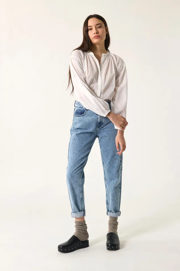 Women Blouse Renee Ecru Blouse Coton cru Des Petits Hauts Blouses Shirts and Tops