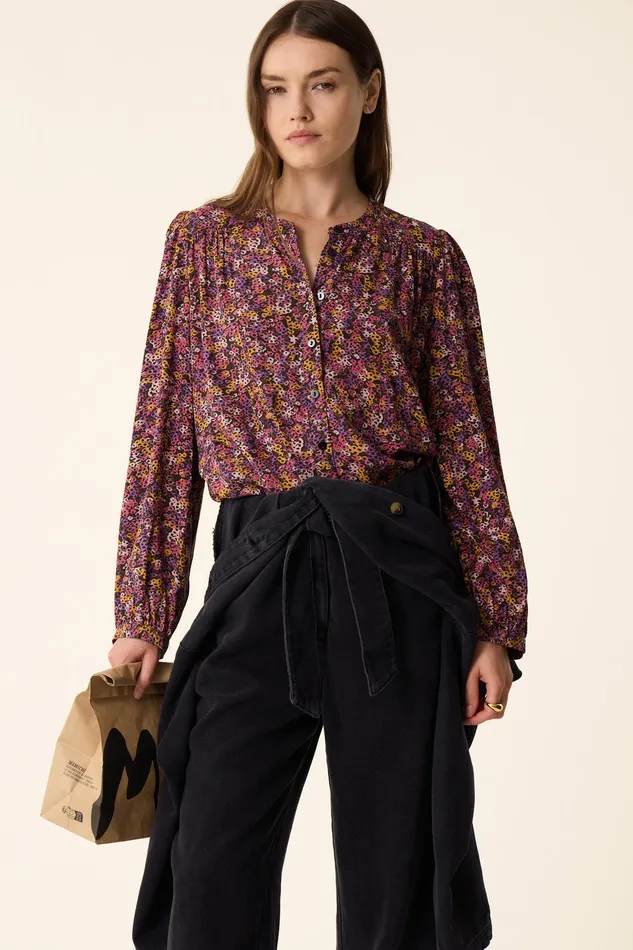 Women Blouse Tamtam Autumn Blouse Viscose Multicolore Des Petits Hauts Blouses Shirts and Tops Women Blouse Tamtam Autumn Blouse Viscose Multicolore Des Petits Hauts Blouses Shirts and Tops