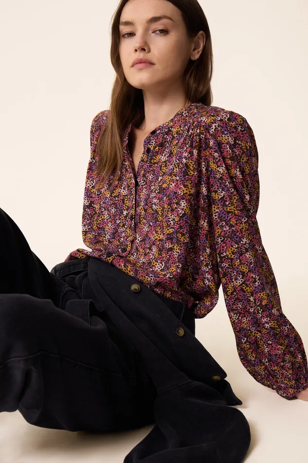 Women Blouse Tamtam Autumn Blouse Viscose Multicolore Des Petits Hauts Blouses Shirts and Tops