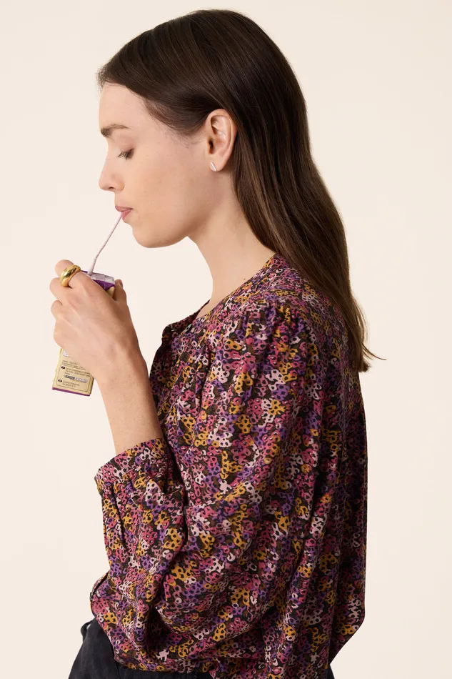 Women Blouse Tamtam Autumn Blouse Viscose Multicolore Des Petits Hauts Blouses Shirts and Tops