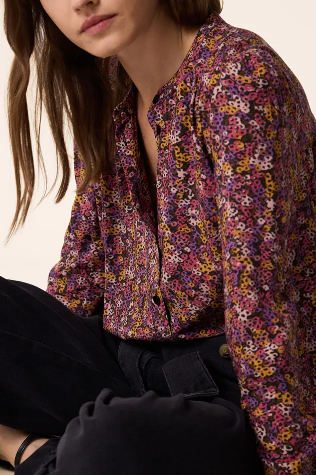 Women Blouse Tamtam Autumn Blouse Viscose Multicolore Des Petits Hauts Blouses Shirts and Tops