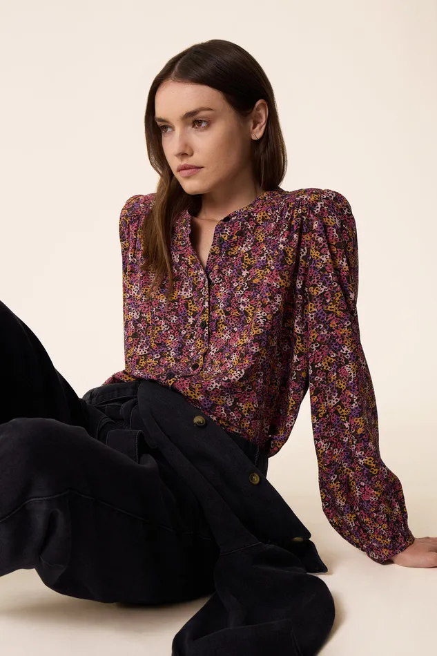 Women Blouse Tamtam Autumn Blouse Viscose Multicolore Des Petits Hauts Blouses Shirts and Tops